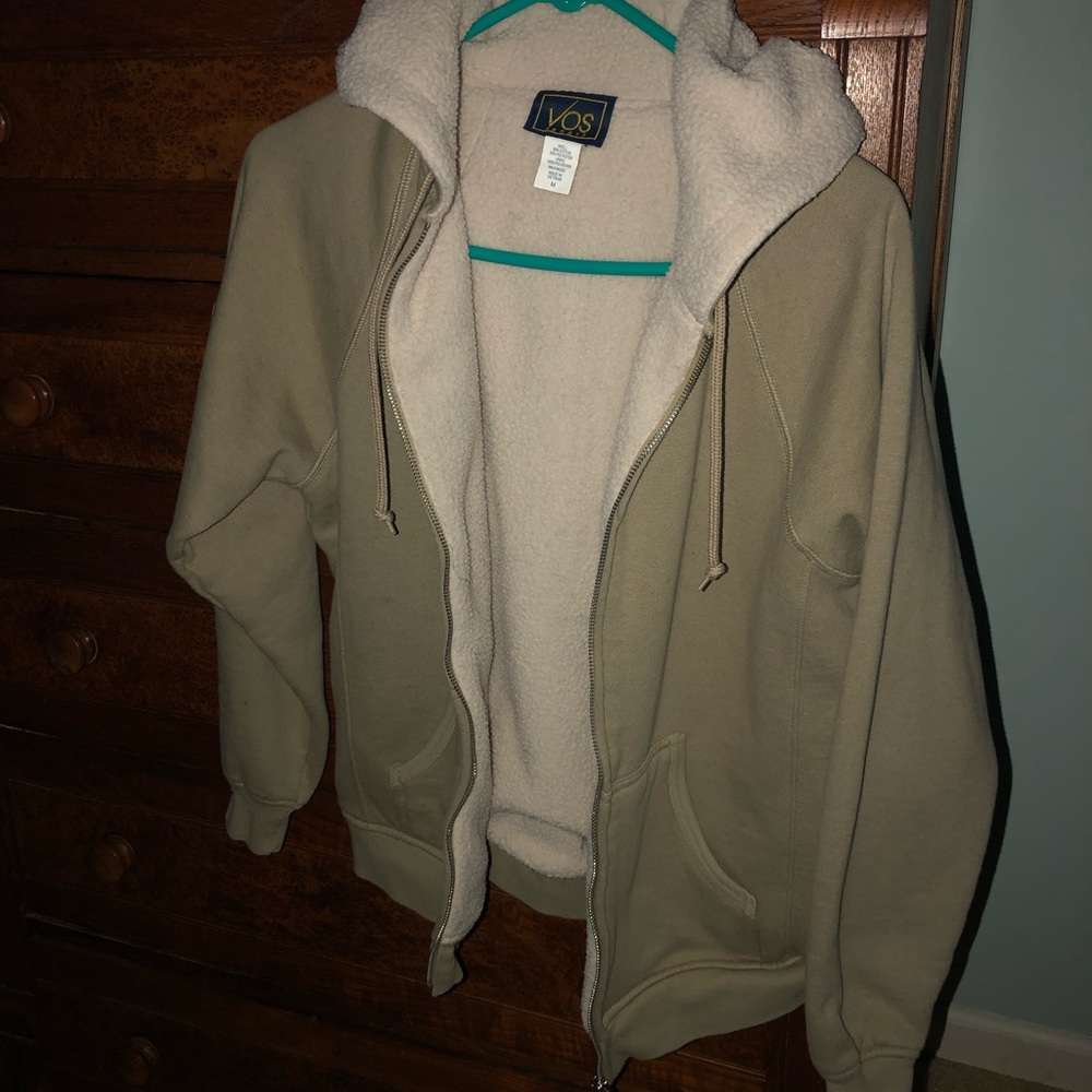 Fleeced lined zip up sweatshirt